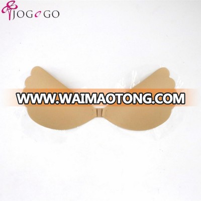 Latest design strapless front closure bra backless breast enhancer invisible push up silicone bra