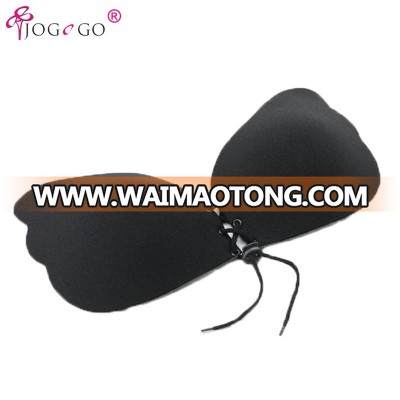 Customized Backless Adhesive Breast Lift Silicone Wing Shape Strapless Seamless Bra